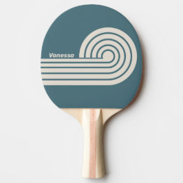 Raquete De Ping Pong Retro Storm Dual Curl Listras com Nome