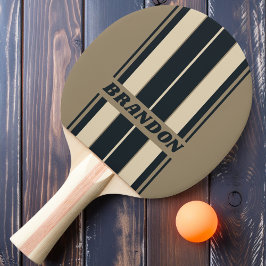 Raquete De Ping Pong Retro Stormy Desert Board Listras com Nome