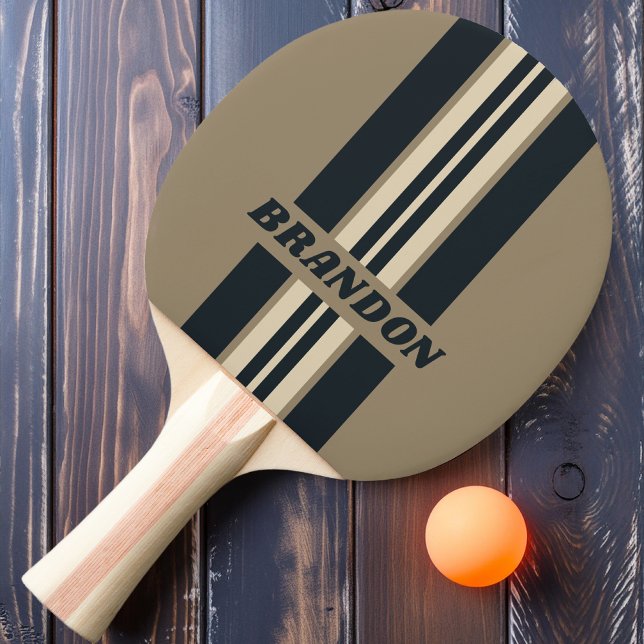 Raquete De Ping Pong Retro Stormy Desert Rally Strike com Nome (Criador carregado)