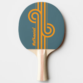 Raquete De Ping Pong Retro Sunshine Dual Stripe Loop com Nome
