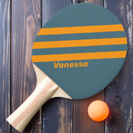 Raquete De Ping Pong Retro Sunshine Três Listras com Nome