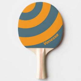 Raquete De Ping Pong Retro Sunshine Três Listras em Círculo com Nome