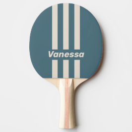 Raquete De Ping Pong Retro Tempestade Três Listras com Nome