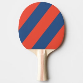 Raquete De Ping Pong Retro Vermelho & Azul Três Listras Negritas