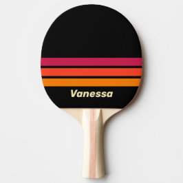 Raquete De Ping Pong Retro VHS com Faixas e Nome