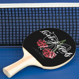 Raquete De Ping Pong Retro Vintage Cherry Quote Typography 