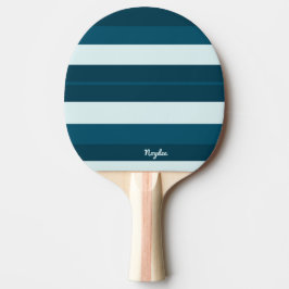 Raquete De Ping Pong Rhythm Stripes Horizontal Lines Sea Blue White
