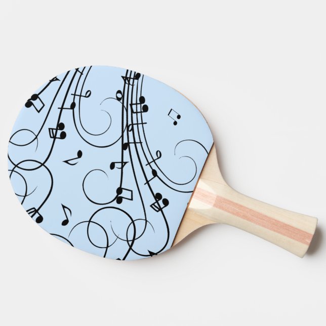 Raquete De Ping Pong Rico Music Notes Blue (Lateral)