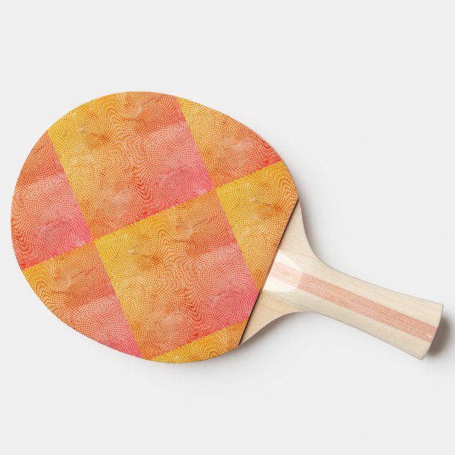 Raquete De Ping Pong Ritmos Oceânicos com Grunge Gradiente Verde e Lara (Lateral)