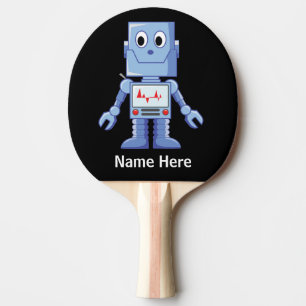 Raquete De Ping Pong Robô Azul