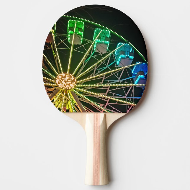 Raquete De Ping Pong Roda-férris verde e azul (Frente)