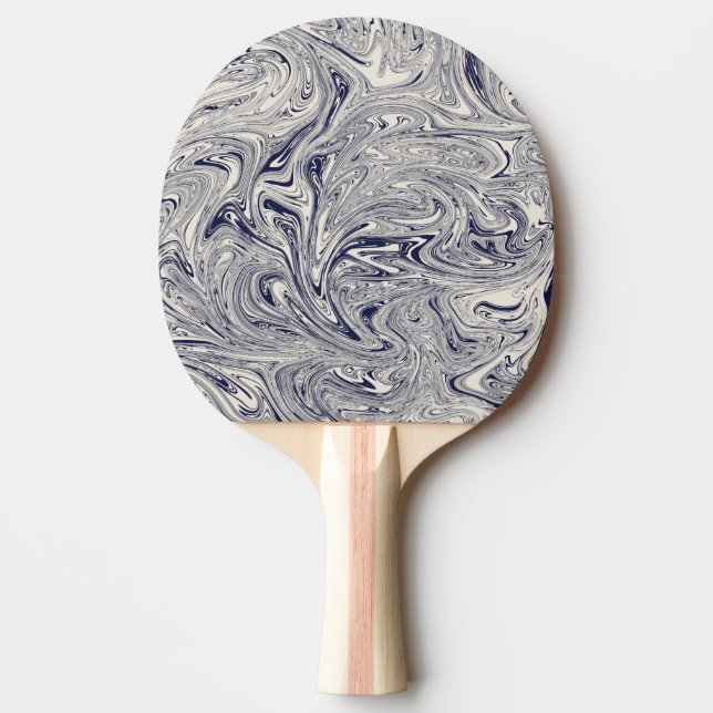 Raquete De Ping Pong Rodovalho Azul e Branco (Frente)