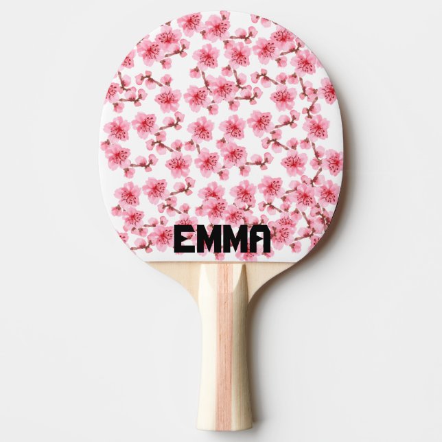 Raquete De Ping Pong Romantic pink Cherry blosson (Frente)