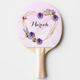 Raquete De Ping Pong Romantic purple flower bouquet abstract background