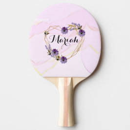Raquete De Ping Pong Romantic purple flower bouquet abstract background