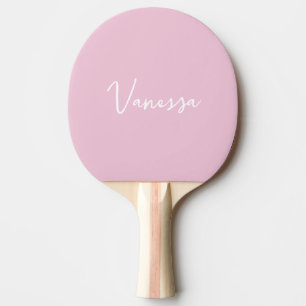 Raquete De Ping Pong Rosa champagne personalizado moderno script