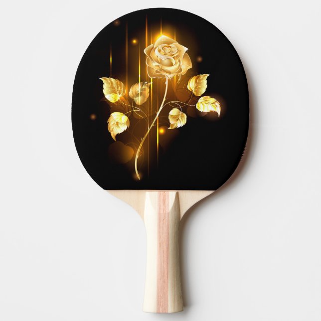 Raquete De Ping Pong rosa do ouro ( rosa dourado ) (Frente)