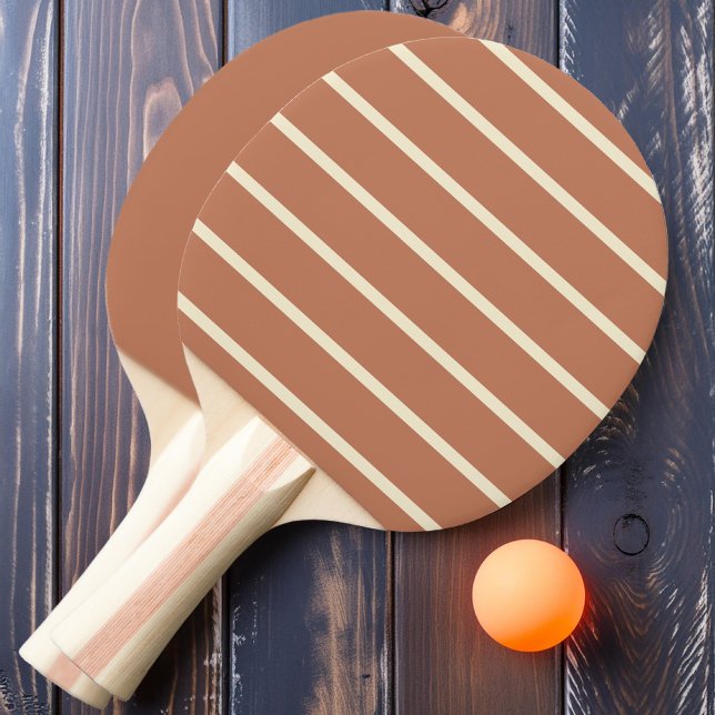 Raquete De Ping Pong Rosa Pálido Listrado e Sólido  (Criador carregado)