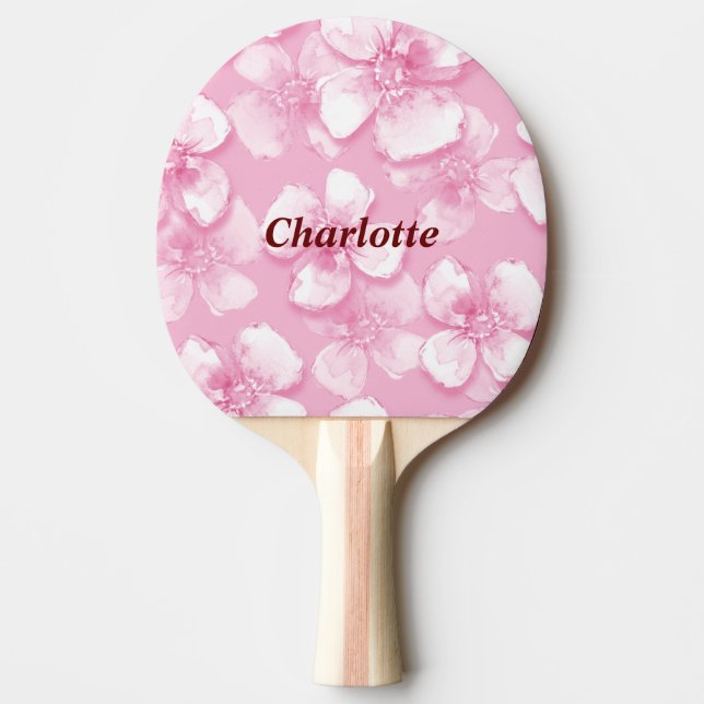 Raquete De Ping Pong Rosa Personalizado (Frente)