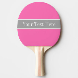 Raquete De Ping Pong Rosa Quente nº 2, Monograma do Nome da Fita da Cin