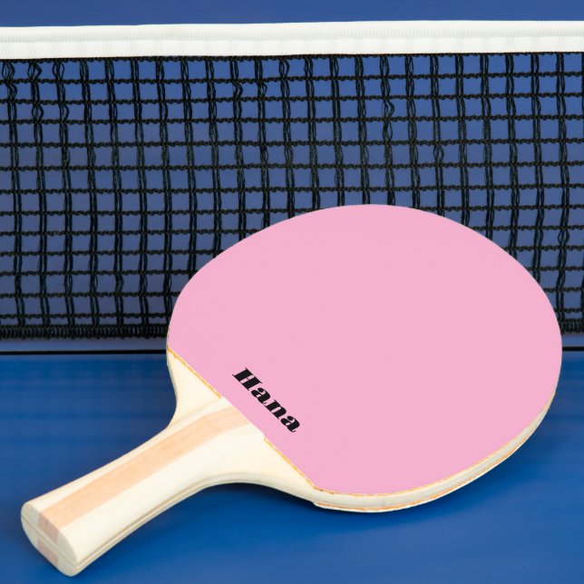 Raquete de Ping Pong Rosa, Texto Diferente em Ambo (Insitu)
