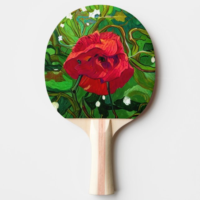 RAQUETE DE PING PONG ROSA VERMELHA (Frente)