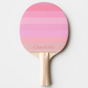 Raquete De Ping Pong Rosas claro com faixas personalizadas