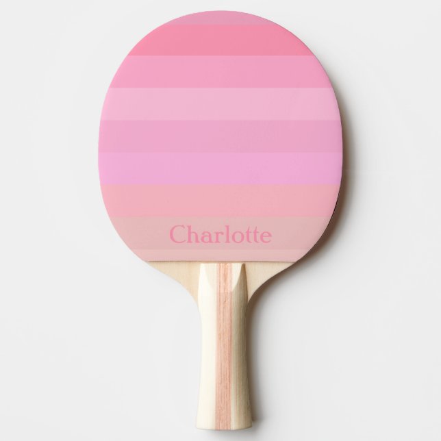 Raquete De Ping Pong Rosas claro Personalizadas (Frente)