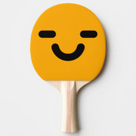 Raquete De Ping Pong Rosto Alegre Laranja