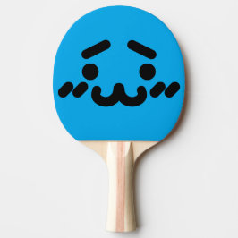 Raquete De Ping Pong Rosto Azul Bonito e Desajeitado