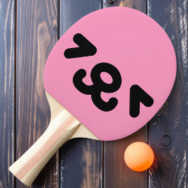 Raquete De Ping Pong Rosto de Cachorrinho Feliz Rosa Claro