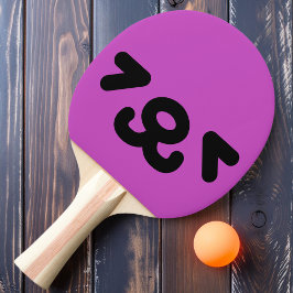 Raquete De Ping Pong Rosto de Cachorro Feliz Roxo