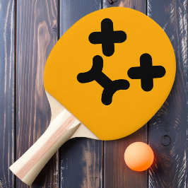Raquete De Ping Pong Rosto Emburrado Atordoado Remo de Ping Pong Laranj