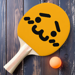Raquete De Ping Pong Rosto Fofo Desajeitado Remo de Ping Pong Laranja