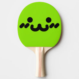 Raquete De Ping Pong Rosto Fofo Verde