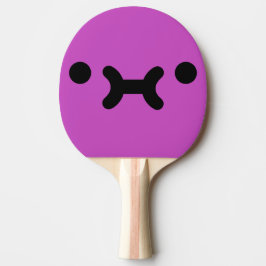 Raquete De Ping Pong Rosto Roubado Roxo Fofinho