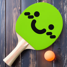 Rosto Sorridente Fofo Remo de Ping Pong Verde