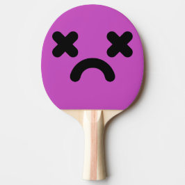 Raquete De Ping Pong Rosto Triste Atordoado Roxo