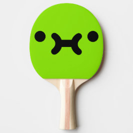 Raquete De Ping Pong Rosto Verde com Beicinho Fofo