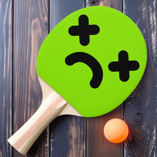 Raquete De Ping Pong Rosto Verde Triste Atordoado (Criador carregado)