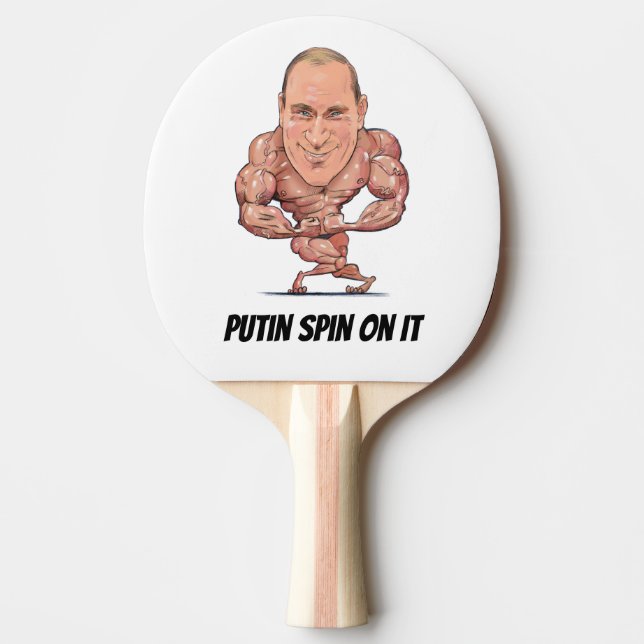 Raquete De Ping Pong Rotação de Putin nela (Frente)