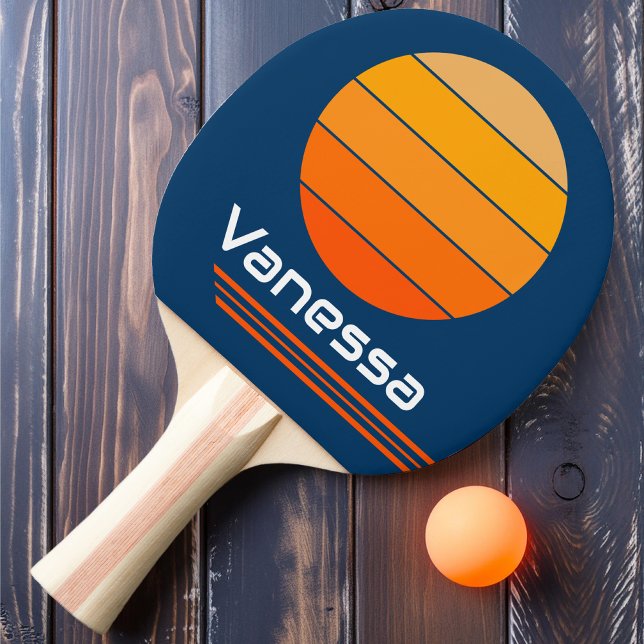 Raquete De Ping Pong Rotação Retro Azul Loop (Criador carregado)