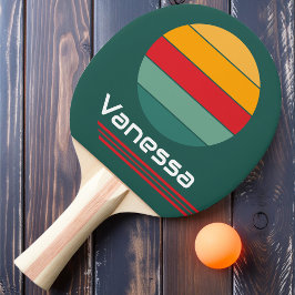 Raquete De Ping Pong Rotação Retro Verde Loop