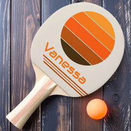 Raquete De Ping Pong Rotação Retro Vintage Nascer da Meia-Noite