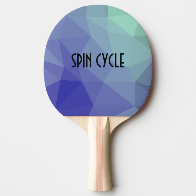 Raquete De Ping Pong rotação verde azul de Ombre legal (Frente)