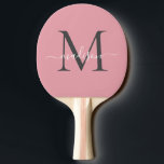 Raquete De Ping Pong Roteiro Feminino da Cinza Rosa Brilhante<br><div class="desc">Cinza Rosa Rosa Rosa Rosa Rosa Rosa Rosa Rosa Cinza Moderno Nome do Script Elegante Ping Pong Pino</div>
