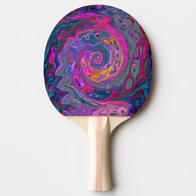 Raquete De Ping Pong Roteiro Magenta Retroativo, Verde e Abstrato Laran (Frente)