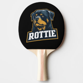 Raquete De Ping Pong Rottie – Starkes Rottweiler Portrait