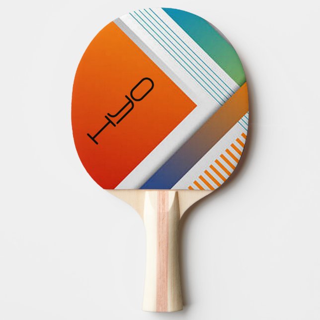 Raquete De Ping Pong Rótulo de Pino do Design Moderno HYO (Frente)