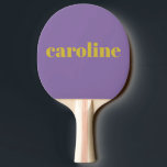 Raquete De Ping Pong Roxo Brilhante e Moderno Amarelo Personalizado<br><div class="desc">Pino Pong Personalizado Moderno Ping Pino Pino Brilhante Púrpura e Amarelo</div>